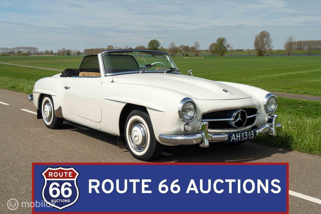 Mercedes-Benz 190 SL | 1959 | Route 66 Auctions, Auto's, Oldtimers, Overige carrosserieën, Zwart, Mercedes-Benz, Bedrijf