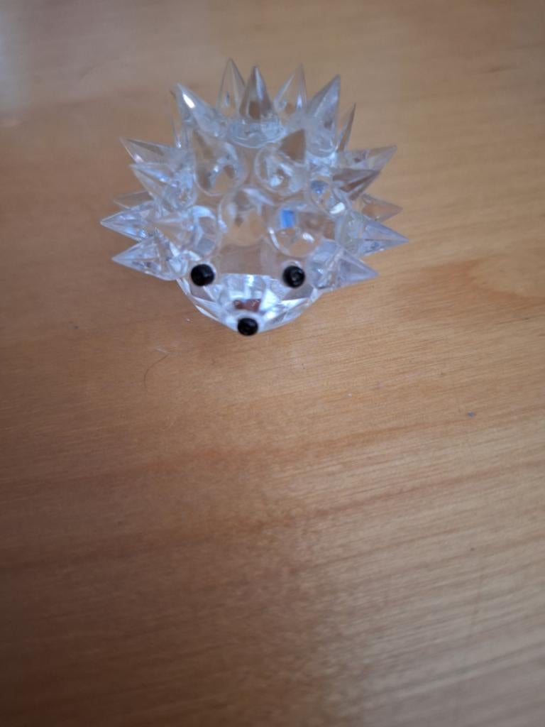 Glazen Egel Beeldje - Decoratief, Ophalen of Verzenden, Zo goed als nieuw, Beeldje of Figuurtje