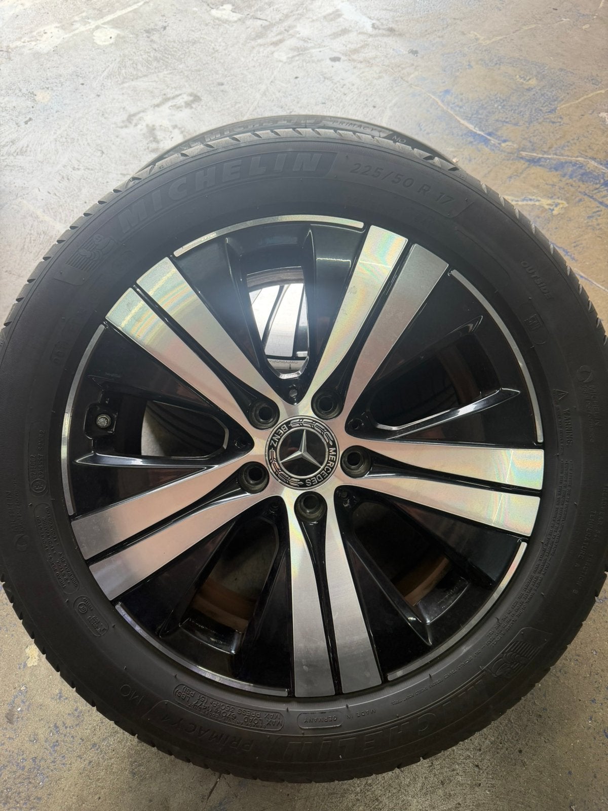 Velgen mercedes c klasse w206 nieuwe banden schadevrij, Nieuw, 17 inch, Ophalen of Verzenden, Zomerbanden