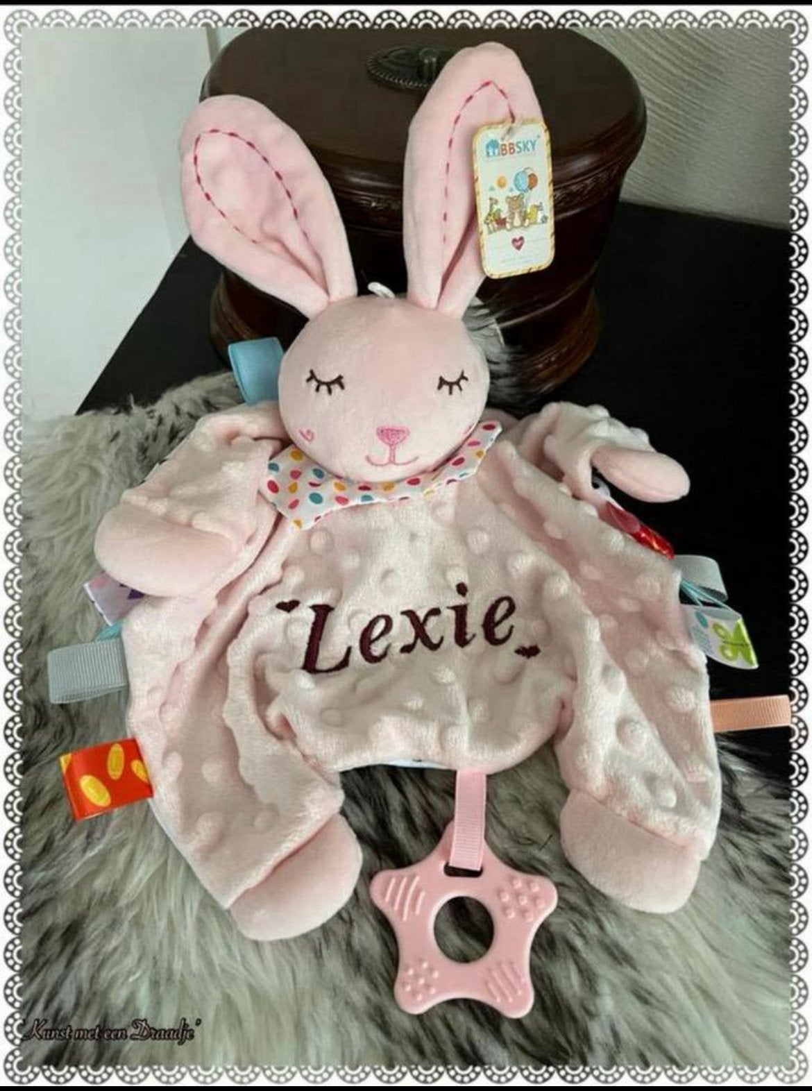 Knuffeltje met naam geborduurd, Ophalen of Verzenden, Nieuw, Kraamcadeau