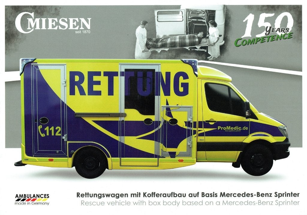 Folder Miesen Mercedes-Benz Sprinter Rettungswagen (2016), Verzenden, Gelezen, Mercedes