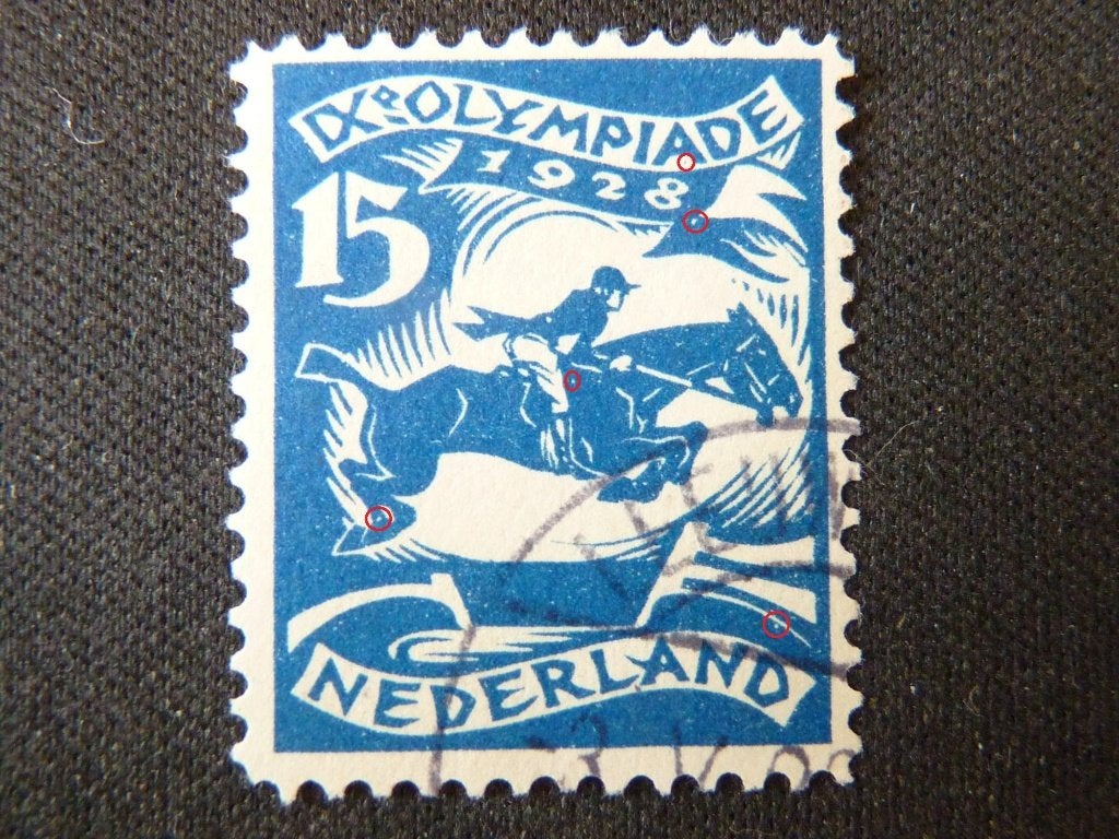 plaatfout 218 , gestempeld., Ophalen of Verzenden, T/m 1940, Gestempeld
