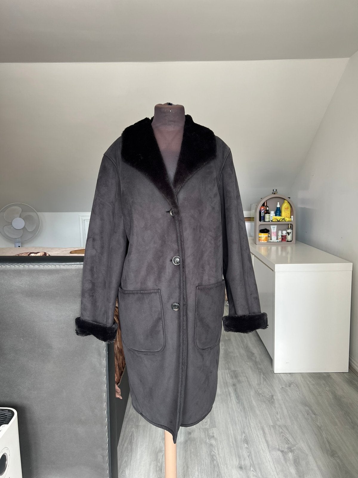 rosner lammy coat / mantel, Kleding | Dames, Ophalen of Verzenden, Zo goed als nieuw, Maat 38/40 (M), Zwart