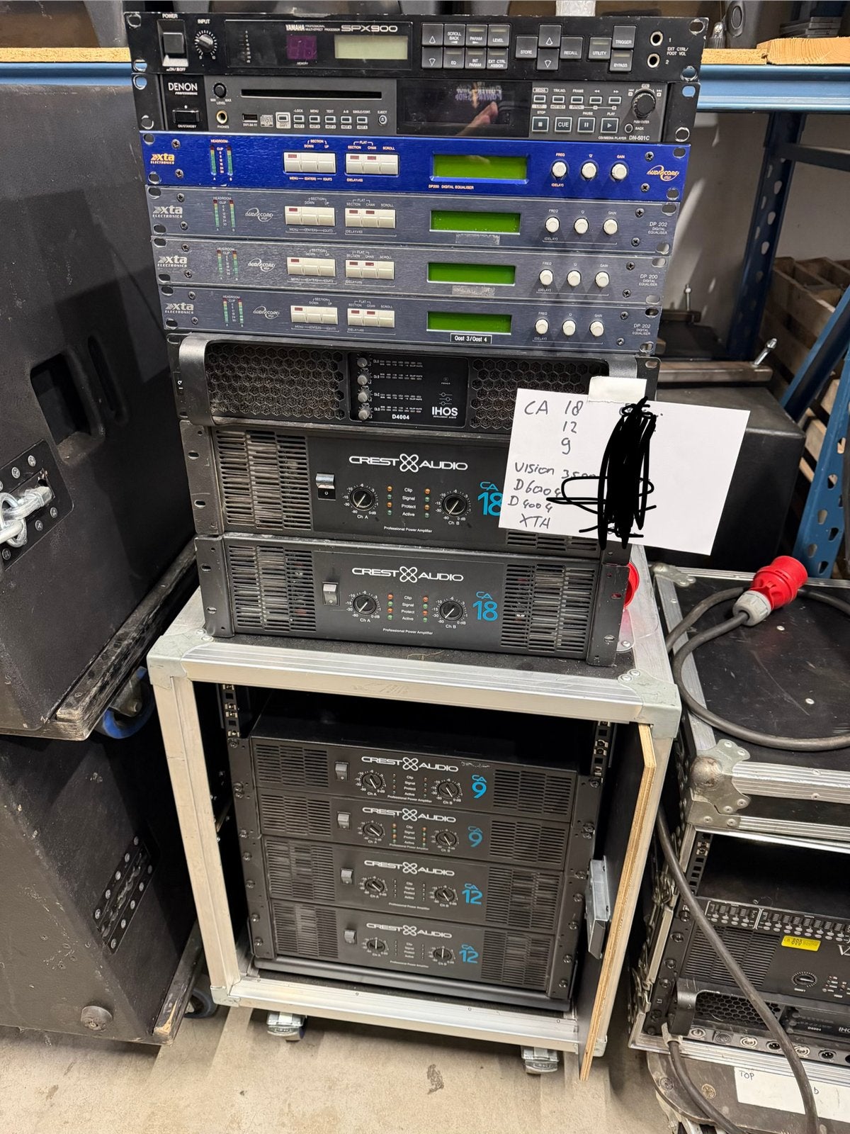 Crest CA versterkers CA18 CA12 CA9, Ophalen, Gebruikt, 120 watt of meer, Overige merken