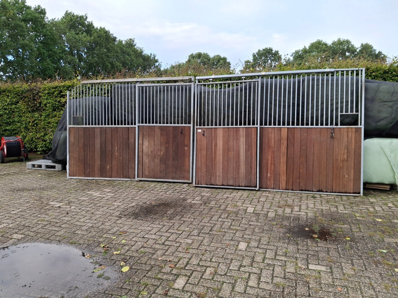 Staldeuren 3 meter breed, 2,2 meter hoog, Ophalen, Gebruikt, Overige typen, Hout
