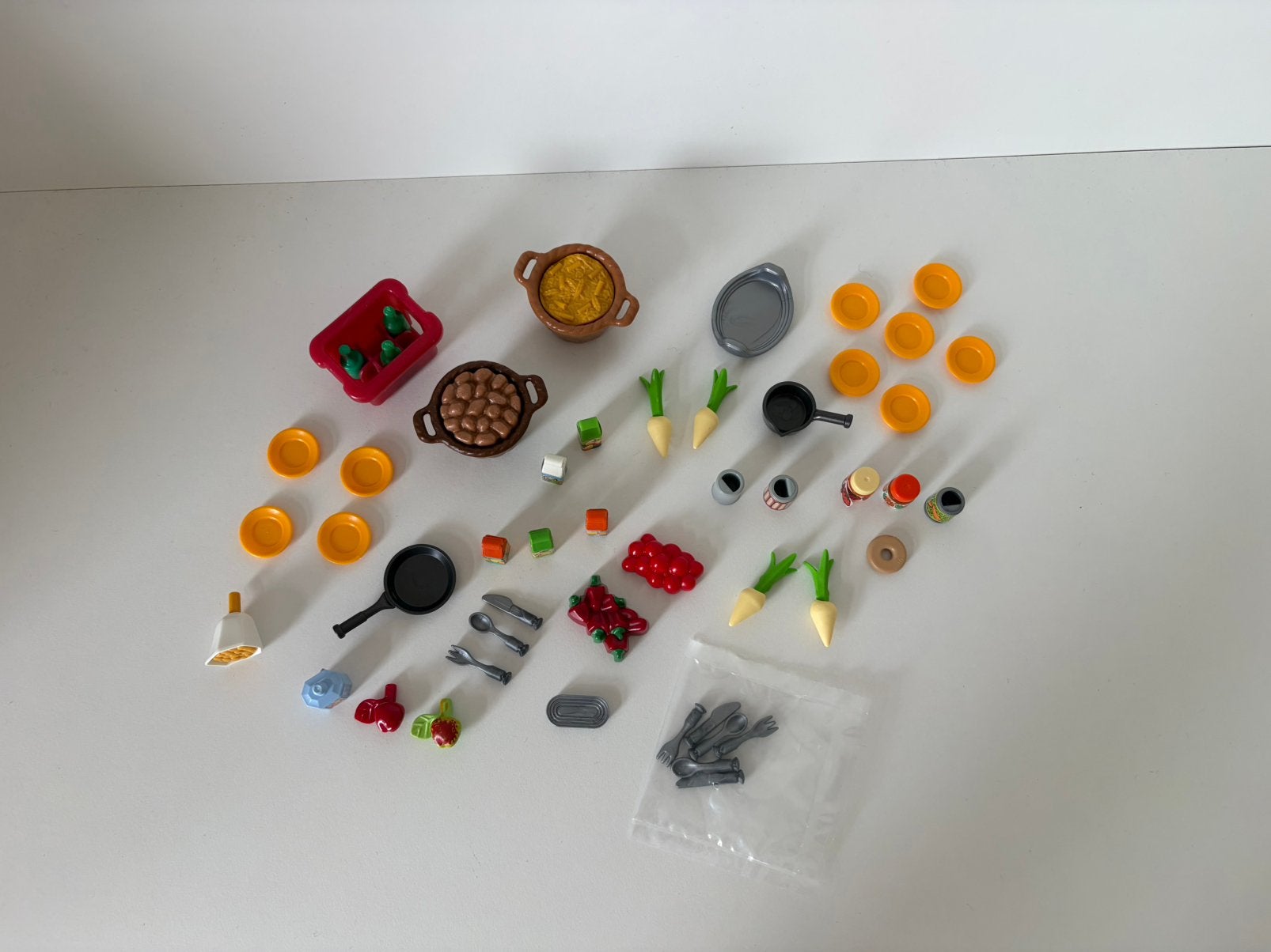 Playmobil grote set etenswaren en keukengerei ruim 40 stuks, Ophalen of Verzenden, Zo goed als nieuw, Losse onderdelen, Overige typen