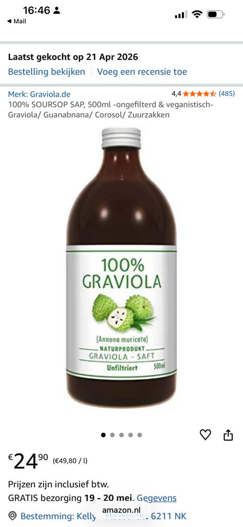100% Soursop Sap, Ophalen of Verzenden, Nieuw, Poeder of Drank