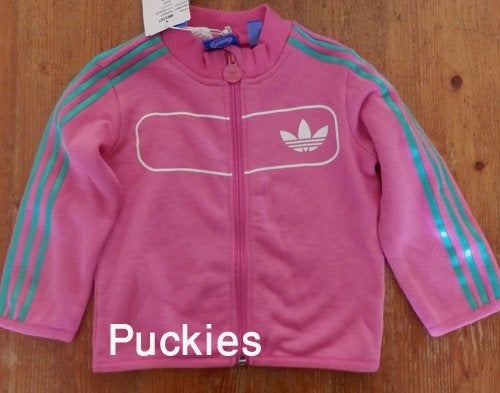 Roze Adidas sweatvest maat 80 NIEUW (10369) a, Adidas, Nieuw, Ophalen of Verzenden, Truitje of Vestje