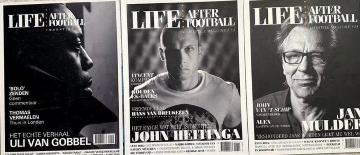 Life After Football - Voetbal Magazine - 3 nummers uit 2012, Ophalen of Verzenden, Zo goed als nieuw, Muziek, Film of Tv