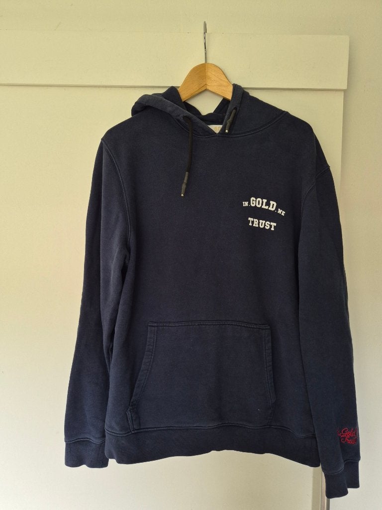 hoody van in gold we trust maat L donkerblauw, Maat 52/54 (L), Blauw, Ophalen of Verzenden, Zo goed als nieuw