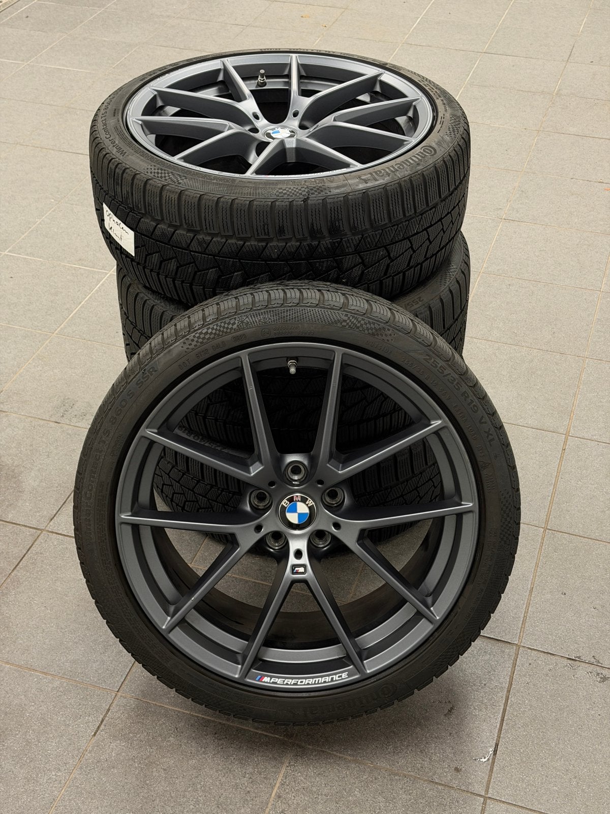 BMW 19 inch 898M Mperformance velgen breedset winterbanden, Auto-onderdelen, Gebruikt, 255 mm, Banden en Velgen, Winterbanden