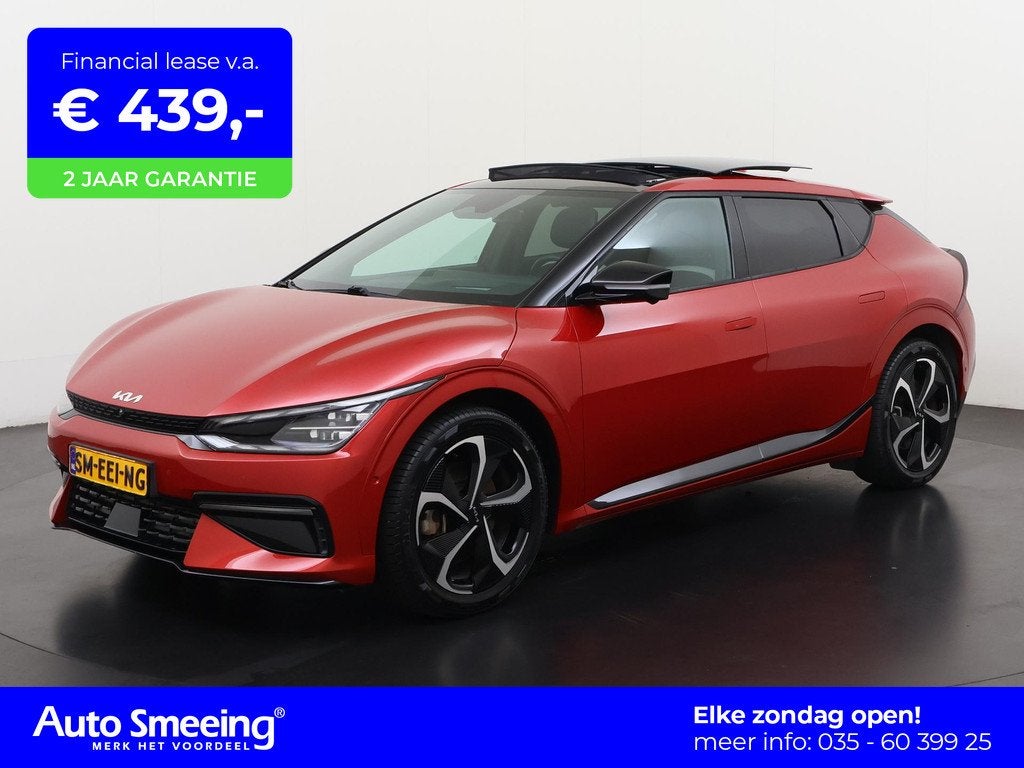 Kia EV6 GT-Line 77.4 kWh | SOH 100% | Schuifdak | Zondag Ope, Auto's, Kia, Automaat, Achterwielaandrijving, Gebruikt, 12 maanden