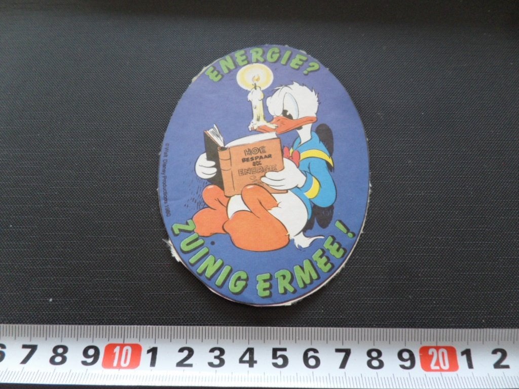 sticker strip disney donald duck energie? zuinig ermee!, Ophalen, Zo goed als nieuw