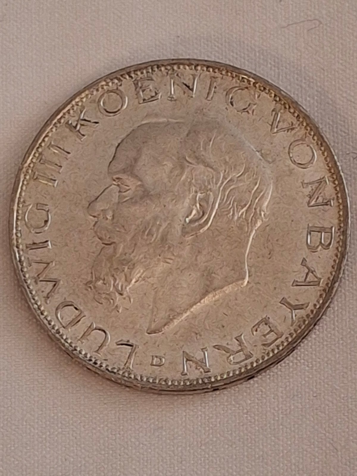 Zilveren 3 Mark munt Duitsland 1914 -Beieren Ludwig III, Postzegels en Munten, Ophalen of Verzenden, Duitsland, Losse munt, Zilver