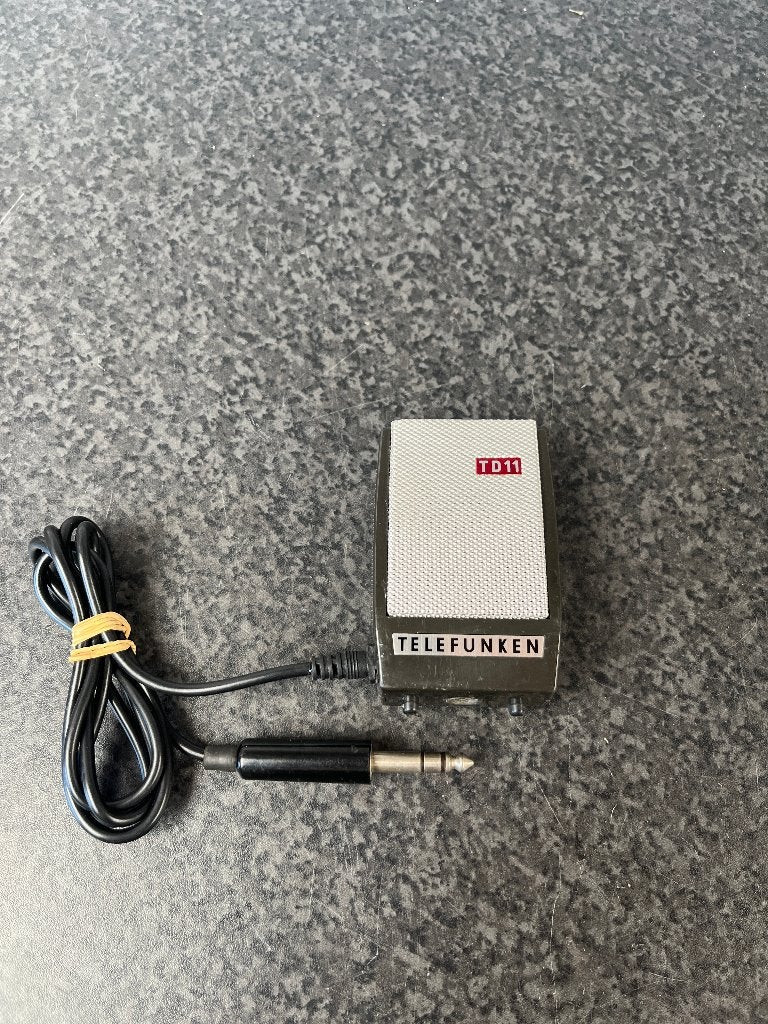Vintage Telefunken TD11  microfoon . Getest en werkt ., Muziek en Instrumenten, Microfoons, Ophalen of Verzenden, Gebruikt, Overige typen