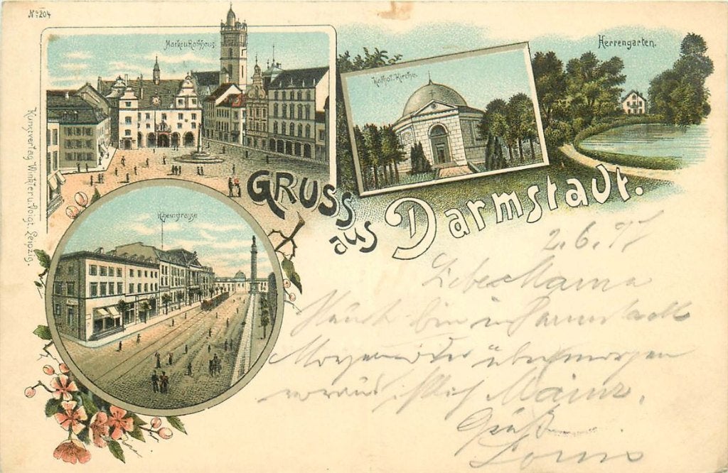 701-243-035 Darmstadt Litho, Verzenden, Voor 1920, Duitsland