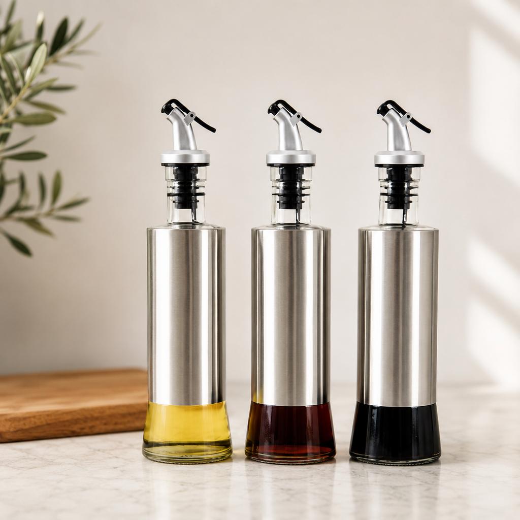 sets dispensers voor olie, sauzen en azijn, Ophalen of Verzenden, Zo goed als nieuw, Overige kleuren, Overige typen