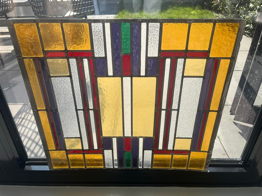 Glas in lood raam, Ophalen, Gevelraam of Ruit, Zo goed als nieuw, Minder dan 80 cm