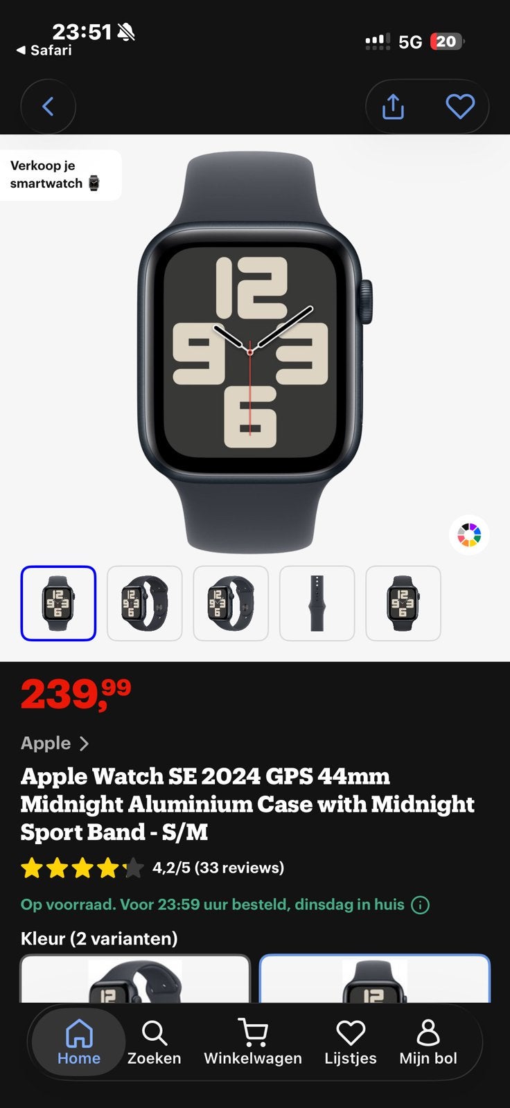 apple watch, Ophalen of Verzenden, Zo goed als nieuw, IOS