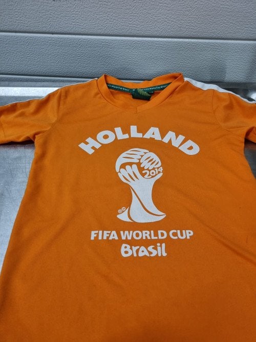 Voetbalset t-shirt en broek 122/128 oranje wit, Ophalen of Verzenden, 'T Olde Gre-j, Info@toldegrej.nl, Endepoelstraat 20f Didam