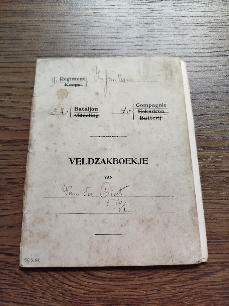 Veldzakboekje compleet met berichtenkaarten en testament, Verzamelen, Ophalen of Verzenden, Landmacht, Nederland, Overige typen