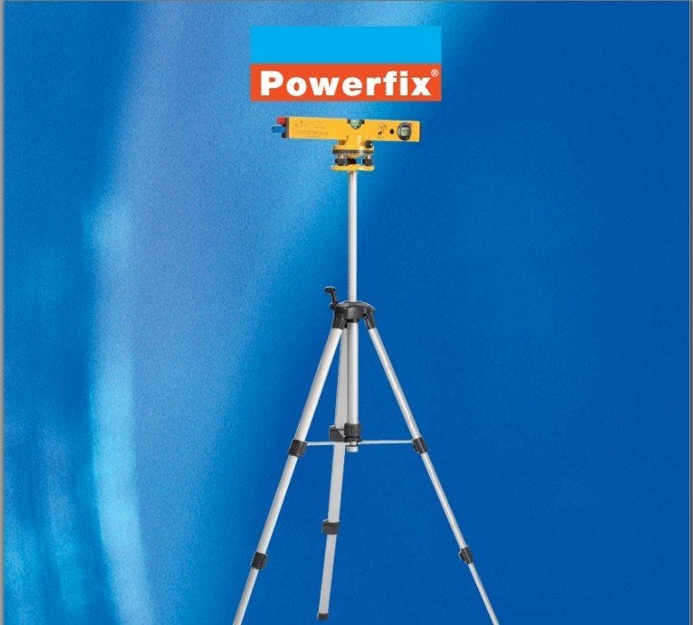 Powerfix Laser 670 Waterpas met Statief in Blauwe Koffer, Ophalen, Zo goed als nieuw, Waterpas