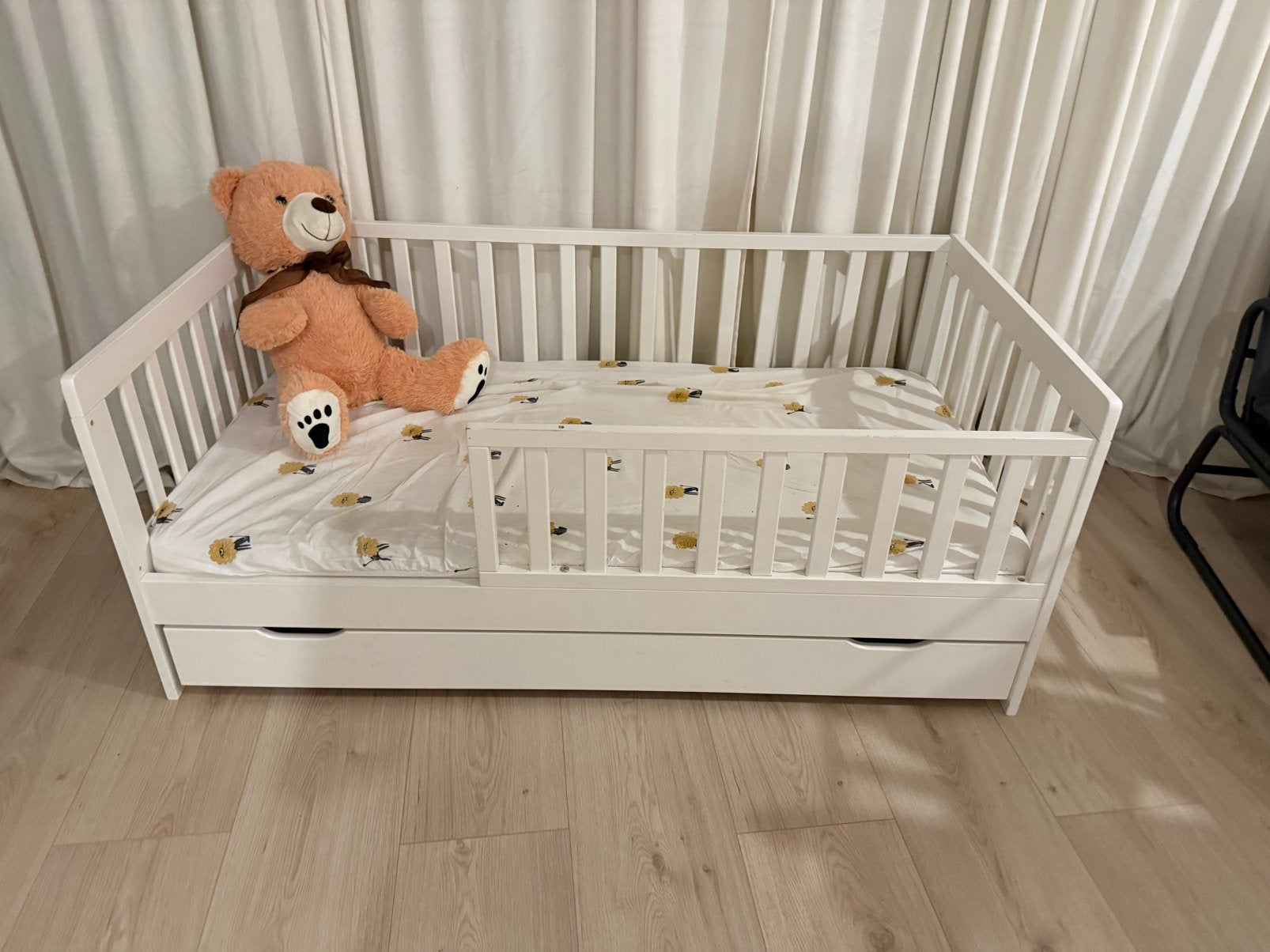 Petit Amelie bed met lade, 70 tot 85 cm, Zo goed als nieuw, Matras, 140 tot 160 cm