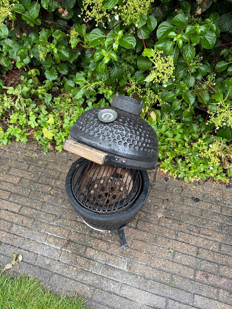 Compacte 11 inch Kamado BBQ met 27 cm rooster, Tuin en Terras, Ophalen, Gebruikt
