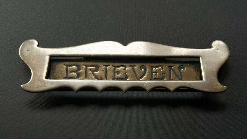 Antiek Amsterdamse School brievenbusklep - Brieven Art Deco, Ophalen of Verzenden, Koper