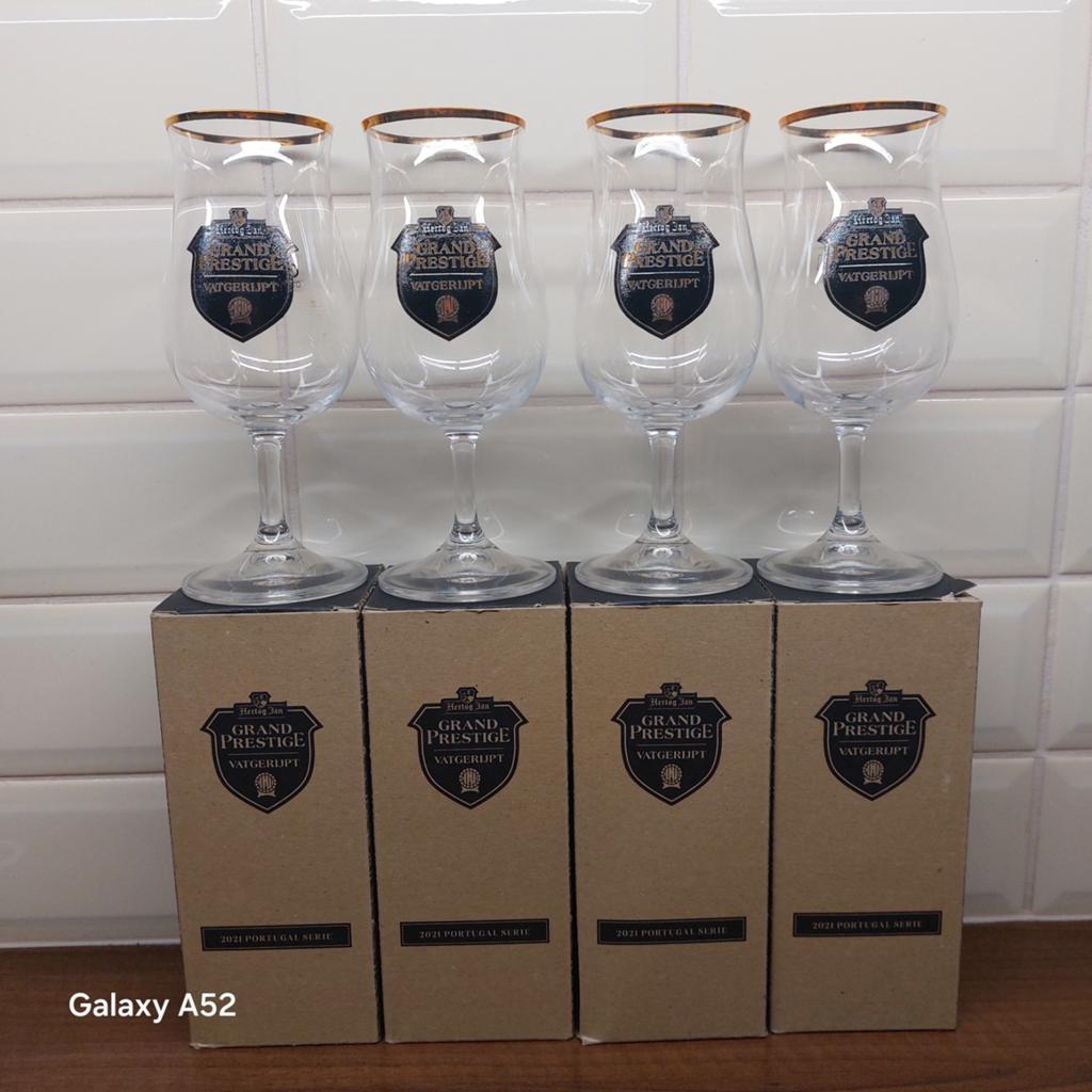 4x Hertog Jan Grand Prestige Vatgerijpt 2021 Portugal glazen, Verzamelen, Biermerken, Ophalen of Verzenden, Nieuw, Glas of Glazen