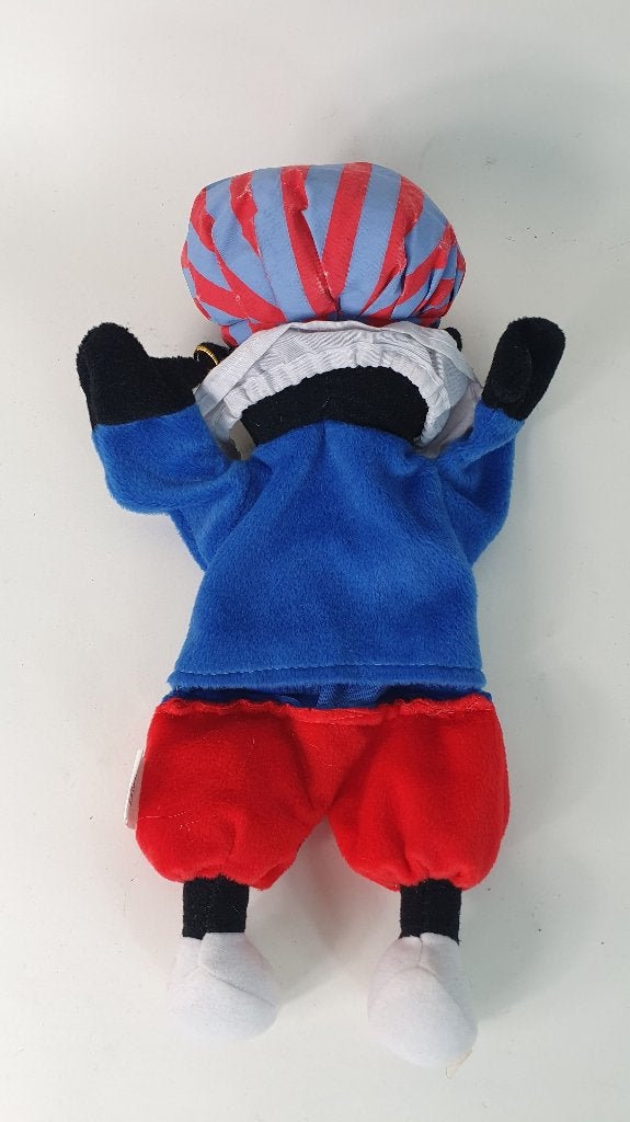 Zwarte Piet handpop, blauw pakje, 30 cm. 8B12, Kinderen en Baby's, Speelgoed | Knuffels en Pluche, Tweedehands verkoop, Tweedehands verkoop