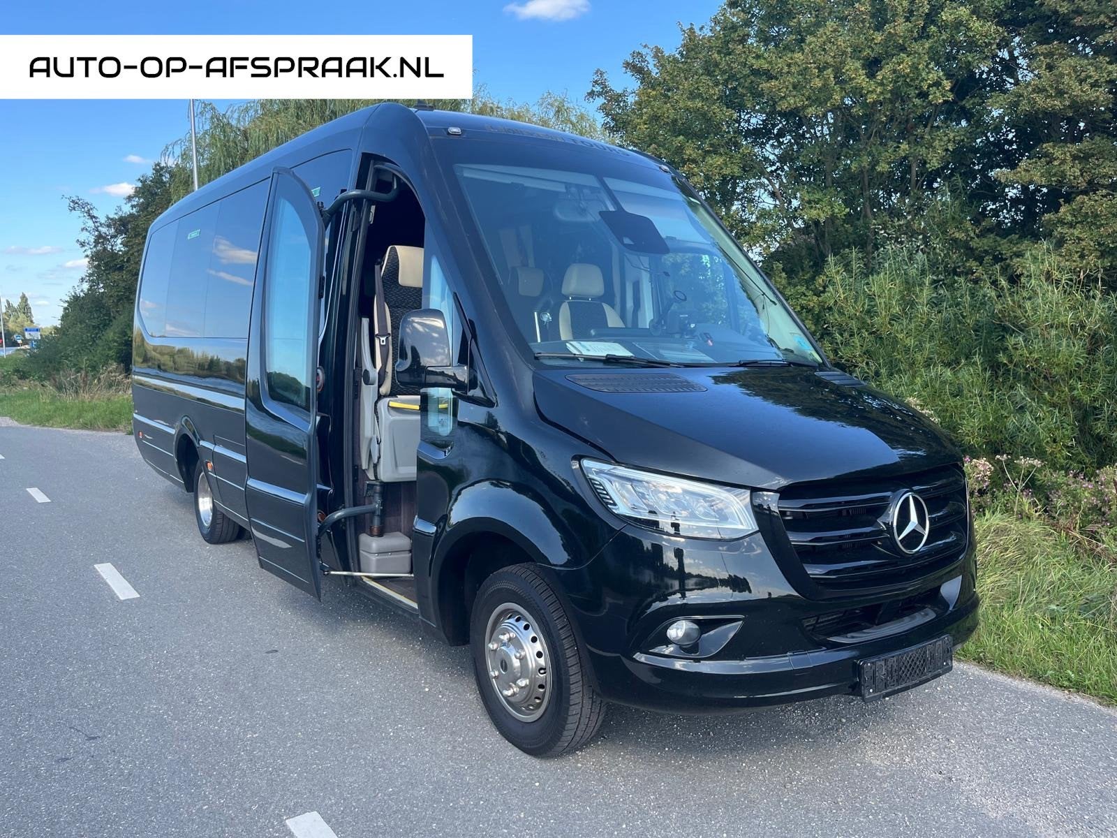 Ferqui SUNSET 24 AT10M Mercedes-Benz Sprinter V6 21 persoons, Auto's, Euro 6, 190 pk, Zwart, Leder