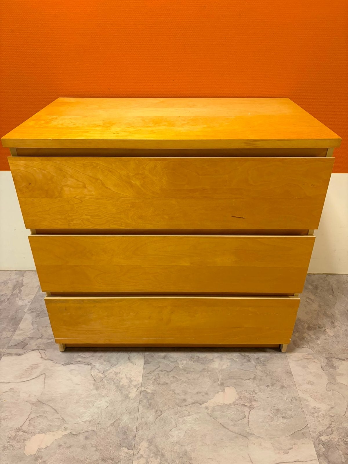IKEA Malm Ladekast met 3 Lades - 80x78x48 cm, Huis en Inrichting, Kasten | Ladekasten, Ophalen, Gebruikt, 50 tot 100 cm, 3 of 4 laden