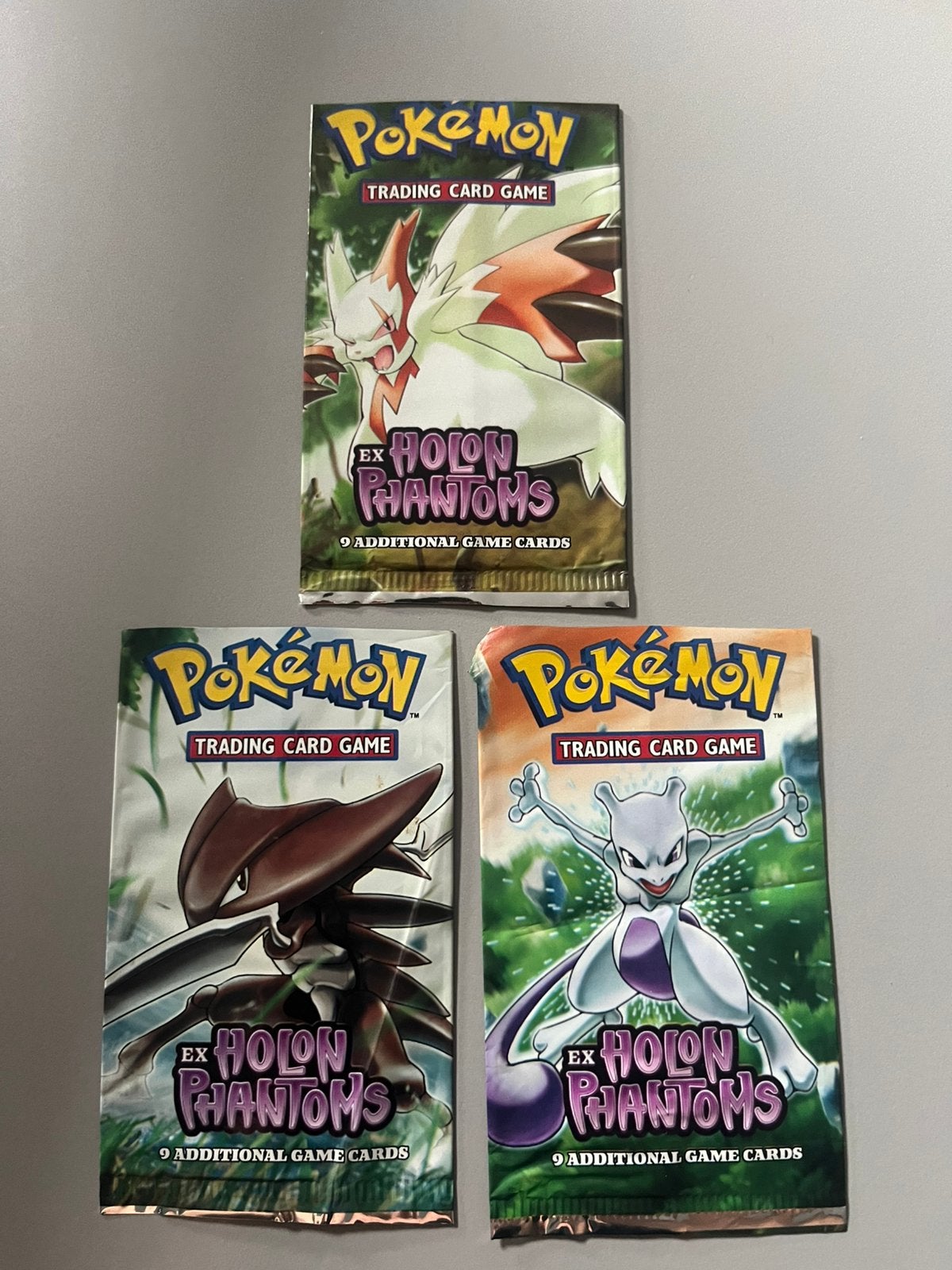 Pokemon booster empty ex holon phantoms 3 x, Hobby en Vrije tijd, Ophalen of Verzenden, Gebruikt, Booster