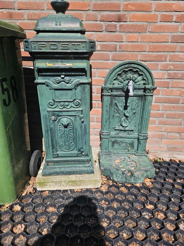 brievenbus en waterfontein, Tuin en Terras, Ophalen, Gebruikt