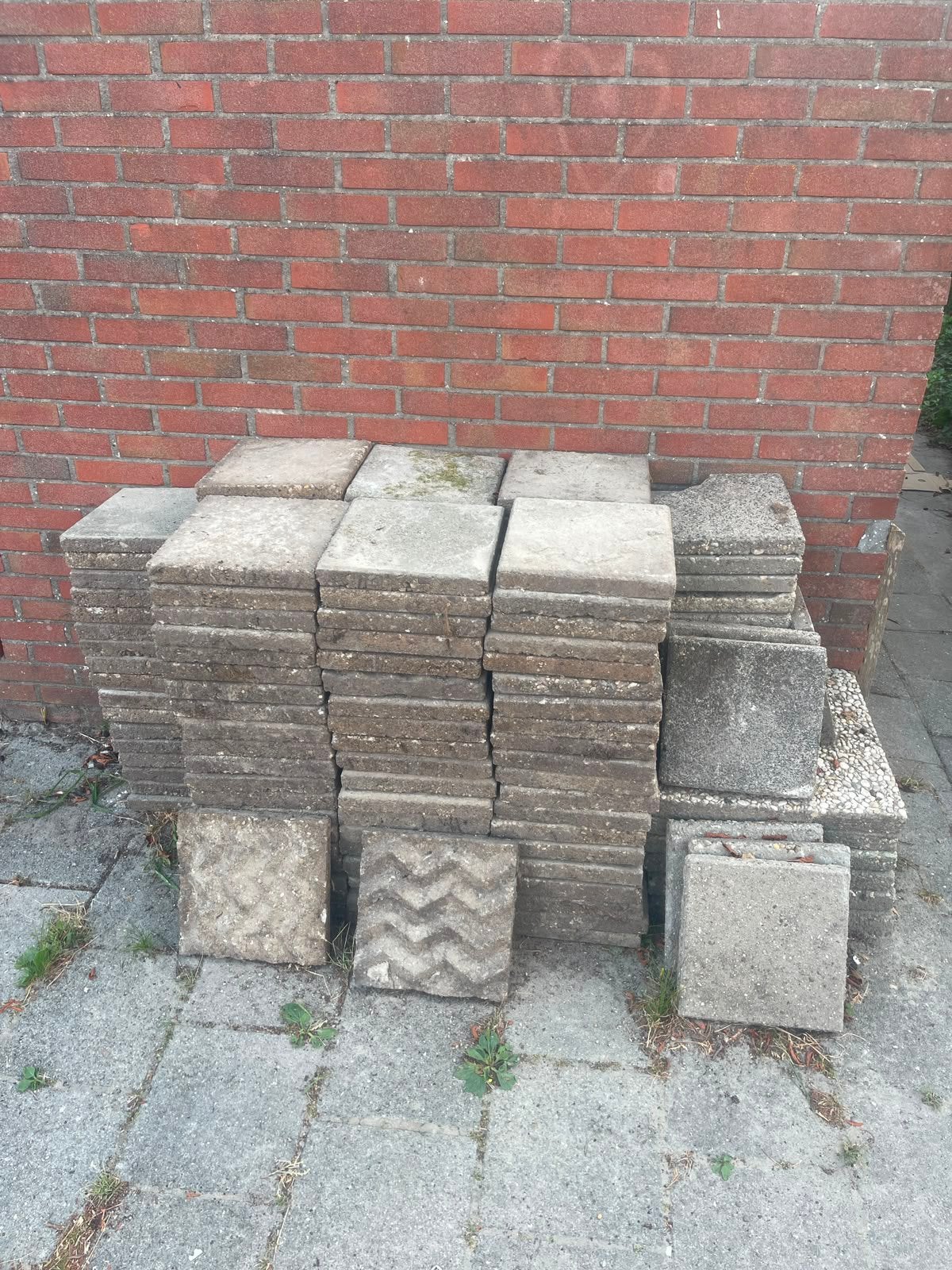 Gratis tegels, Ophalen, Gebruikt, Beton, Terrastegels