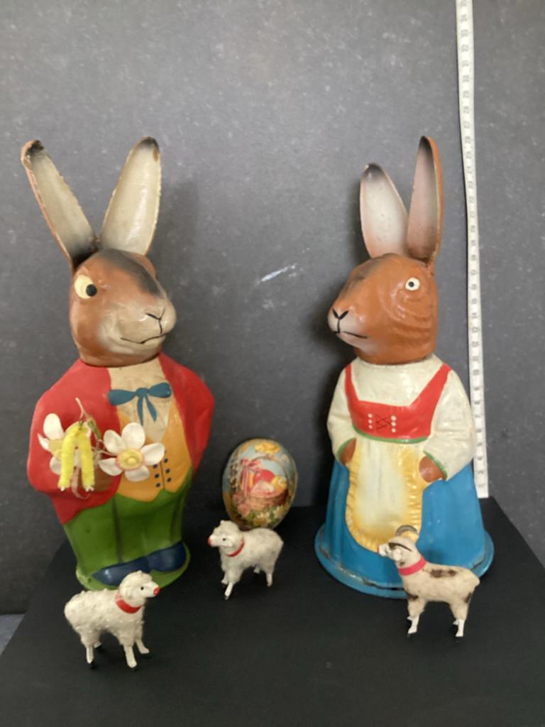 Prachtige Antieke paashaas, Antiek en Kunst, Ophalen of Verzenden