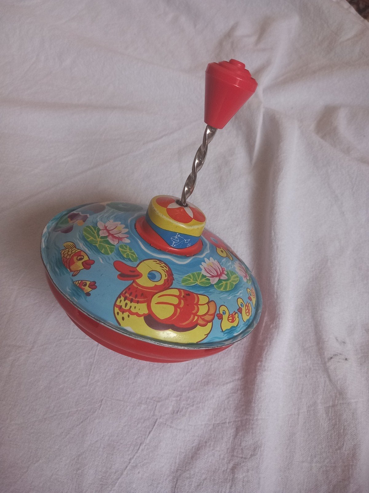 Vintage tol met eendjes en vissen - Jaren '60 speelgoed, Ophalen of Verzenden, Zo goed als nieuw, Jongen of Meisje