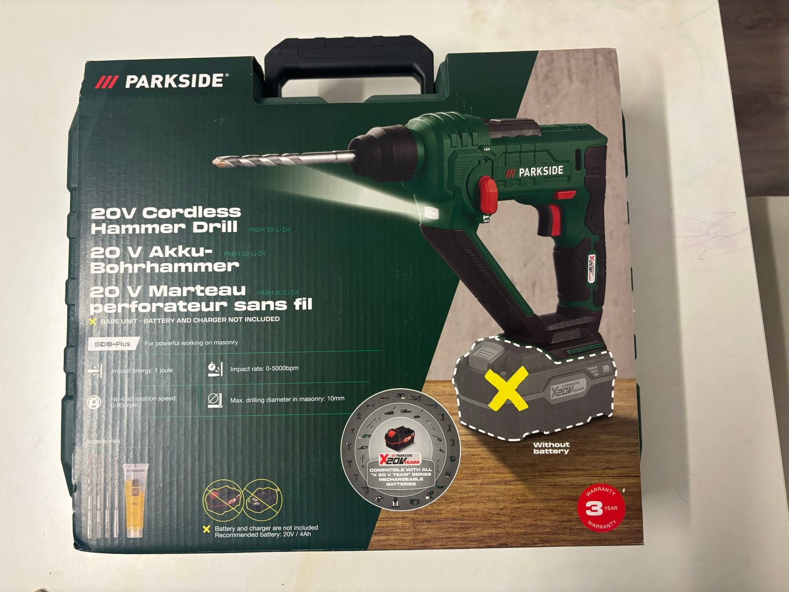 Parkside 20V Accu-Boormachine