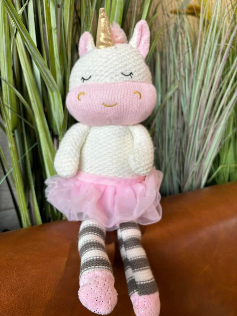 Unicorn knuffel pop met roze rokje, Verzenden, Overige typen