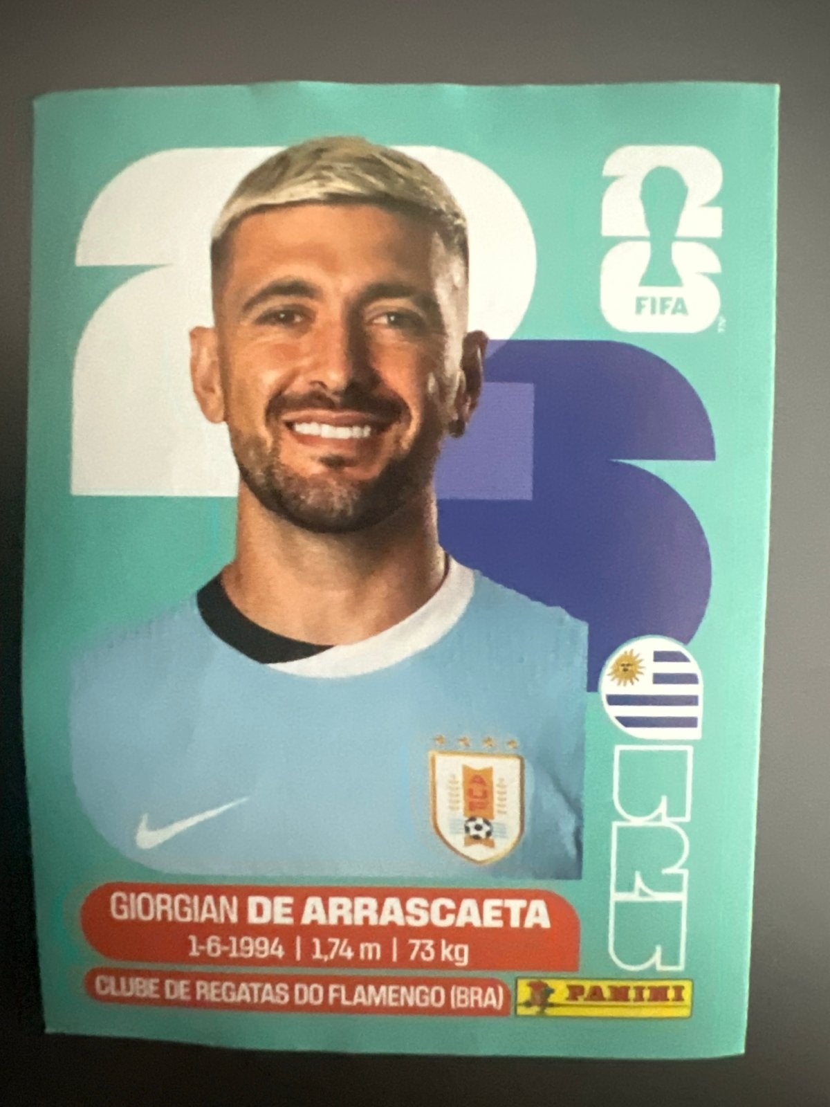 Panini FIFA 2026 Sticker Giorgian de Arrascaeta, Verzenden, Nieuw, Buitenlandse clubs, Poster, Plaatje of Sticker