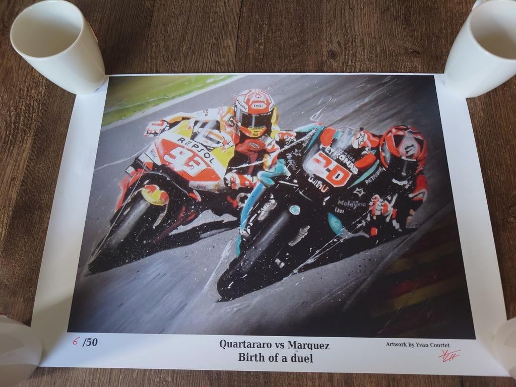 Quartararo vs Marquez Birth of a duel, Ophalen of Verzenden, A1 t/m A3