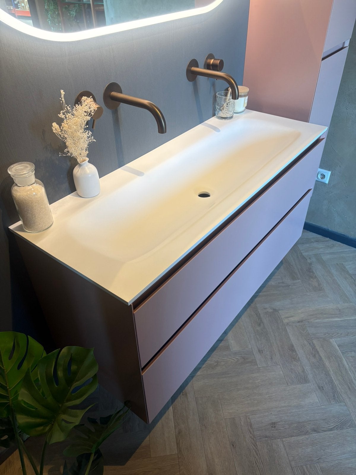 H&R Badmeubelen Stilo – Dusty Pink | 120 cm, 100 tot 150 cm, Wltradingnl@outlook.com, Nieuw, Ophalen of Verzenden