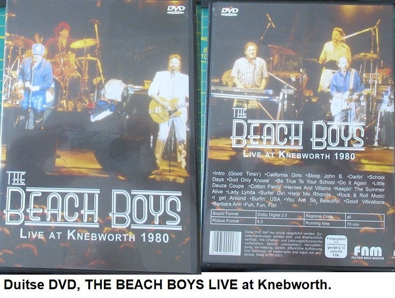 DVD THE BEACH BOYS in concert, Alle leeftijden, Ophalen of Verzenden, Zo goed als nieuw