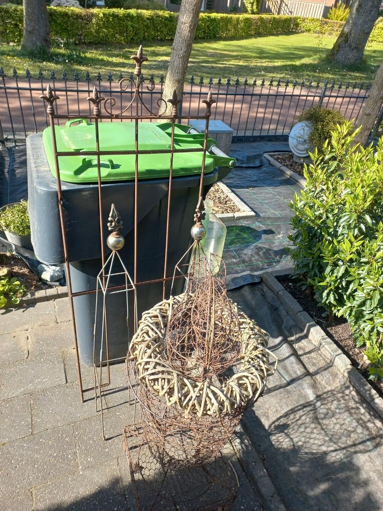Franse grote vaas van gaas, brocante, Ophalen of Verzenden, Gebruikt, Gaas