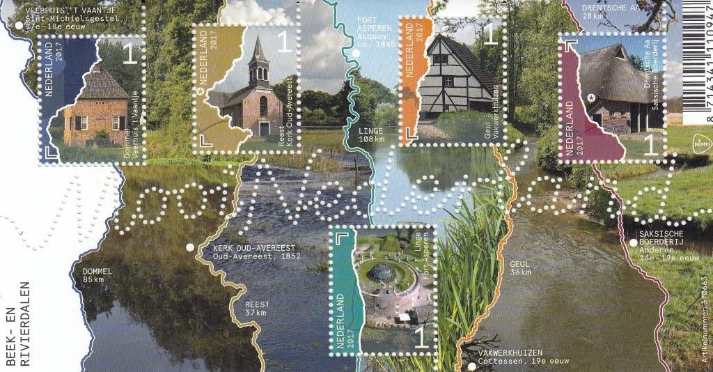 Nederland- 2017- Mooi Nederland- Verzamelblok Beek & Rivier, Verzenden, Na 1940, Postfris