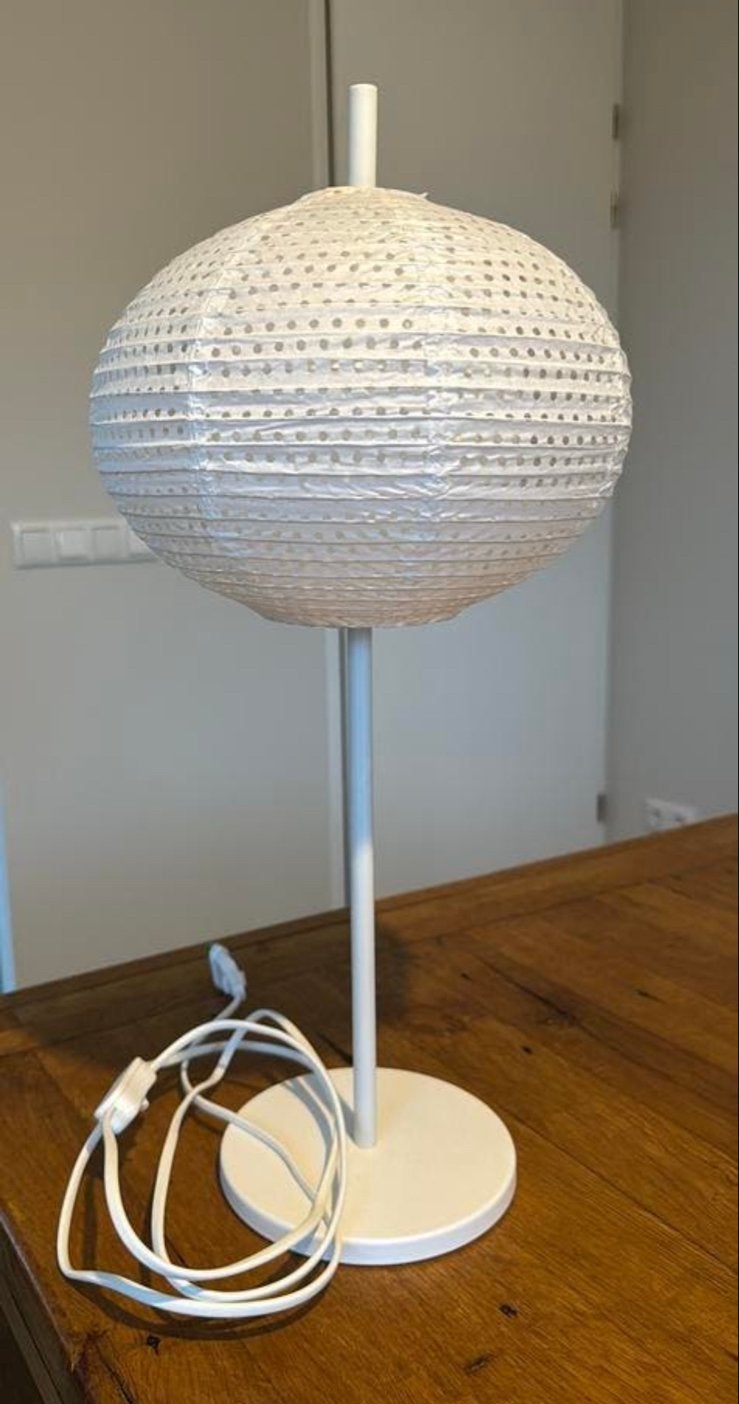 IKEA Solleftea Witte Papieren Tafellamp, Ophalen, Zo goed als nieuw, Overige materialen, 50 tot 75 cm