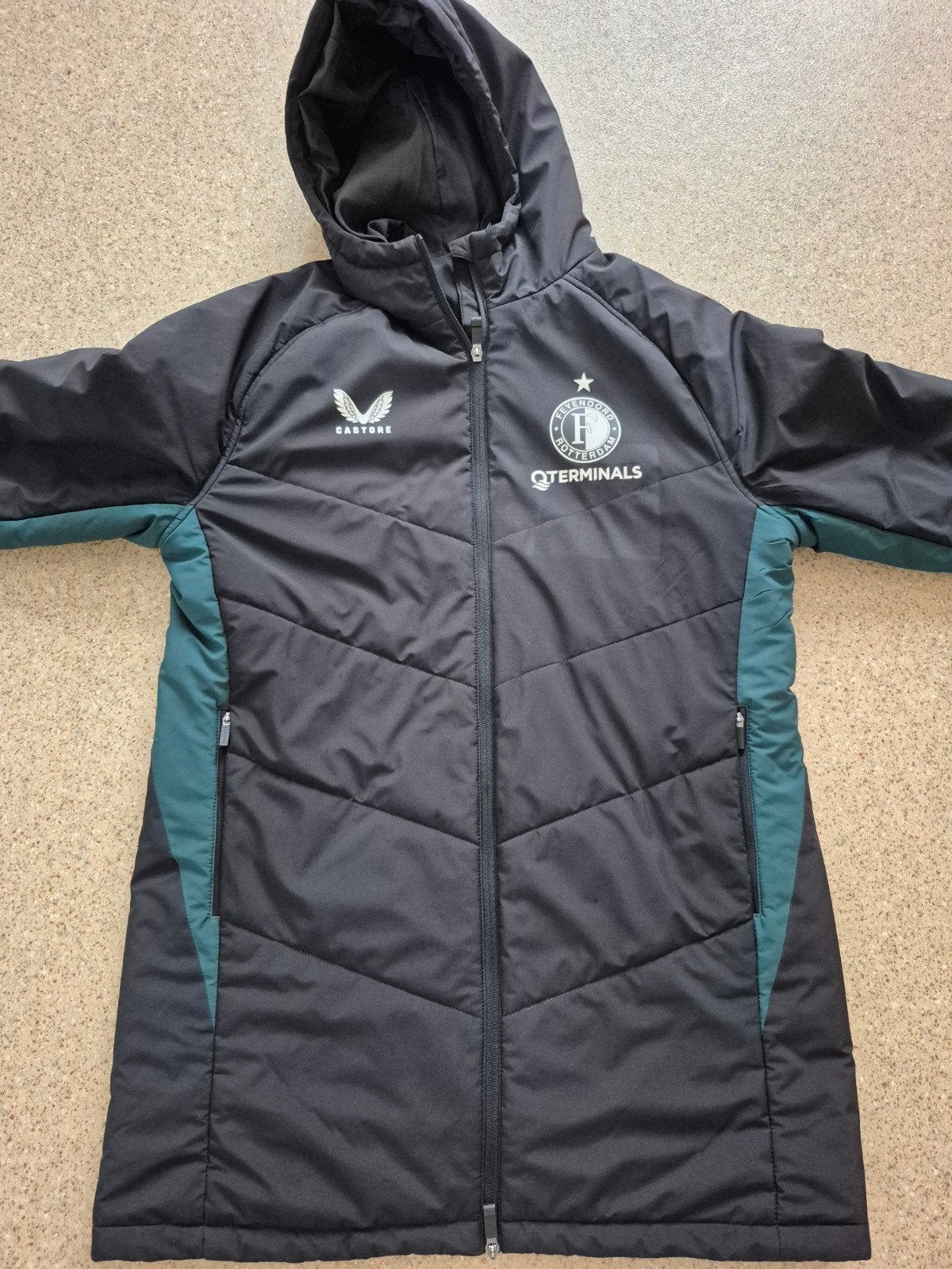 Feyenoord Castore Winterjas - Maat M, Ophalen of Verzenden, Zo goed als nieuw, Blauw