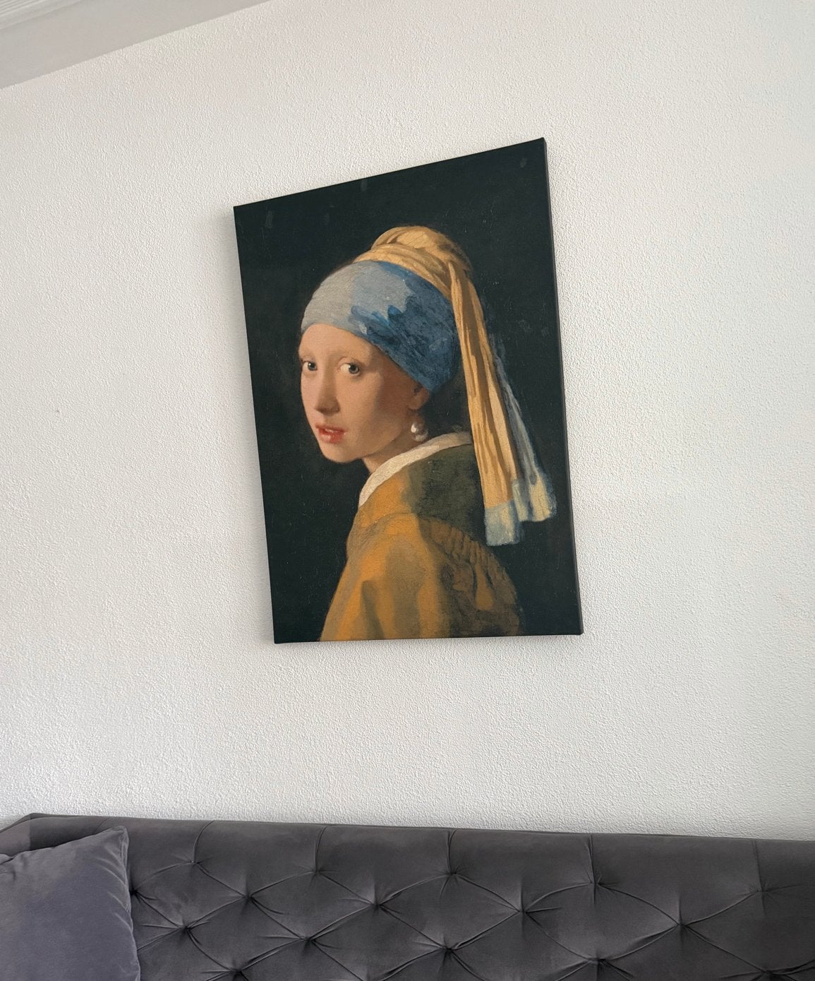 Meisje met de parel, Doek, Portret of Personen, Ophalen of Verzenden, Handgeschilderd