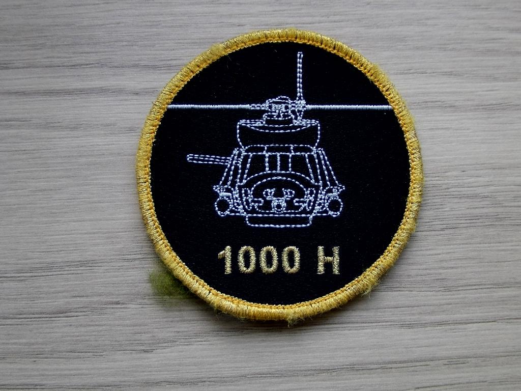 NH-90 1000 Flight Hours patch, Verzamelen, Ophalen of Verzenden, Luchtmacht, Overige gebieden, Embleem of Badge